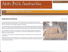 Tablet Screenshot of adobebrickconstruction.com
